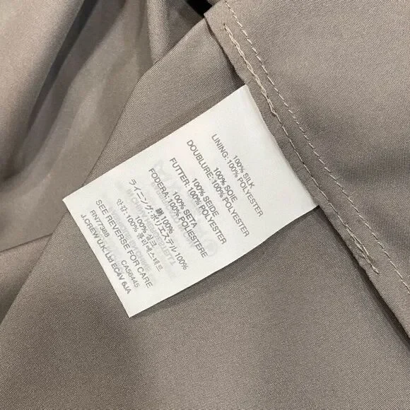 J. CREW Long Silk Chiffon Dress in Gray